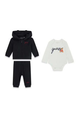 GUESS SET: HOODED ACTIVE TOP + LS BO