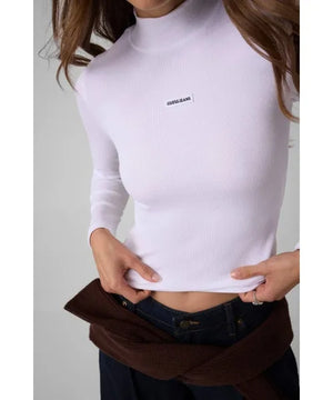 GUESS GJ PATCH LS MOCK NECK RIB TOP
