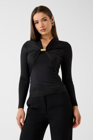GUESS MARCIANO RAISSA LS EMBELLISH TOP