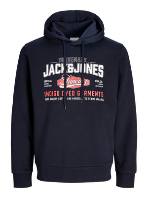 JACK AND JONES JJELOGO SWEAT HOOD 2 COL AW26 SN