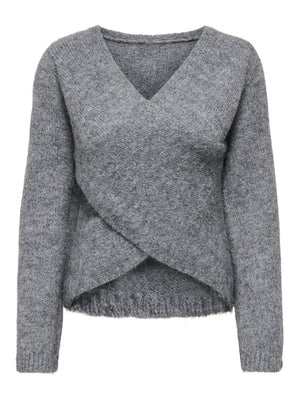 ONLY ONLMAGGIE LS CROSS V-NECK CC KNT