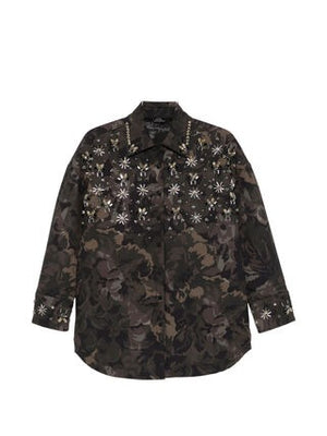 PINKO BARENGO OVERSHIRT TELA TECNICA