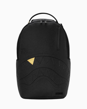 SPRAYGROUND BLACKED OUT EMBOSSED GOLD TOOTH BACKPACK
