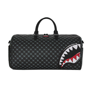 SPRAYGROUND SHARKS IN PARIS WTF BUBBLY BLACK CHECK DUFFLE