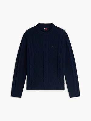 TOMMY JEANS TJM REG CABLE KNIT S