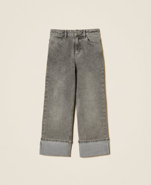 TWINSET SEASONAL FIT IN DENIM CON RISVOLTO