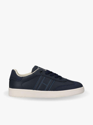 TOMMY HILFIGER SNEAKER BASSA ALLACCIATA BEIGE/BIANCO/BLU