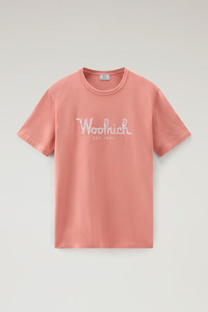 WOOLRICH EMBROIDERED LOGO T-SHIRT