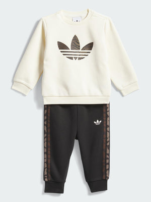 ADIDAS ORIGINALS CREW SET CREWHT/NBROWN