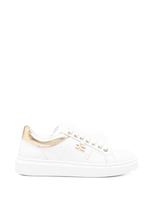 ELISABETTA FRANCHI La Mia Bambina SNEAKER BASSA ALLACCIATA BIANCO AVORIO/ORO