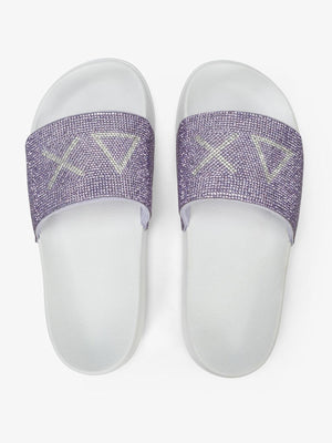 SUN68 SLIPPERS STRASS LOGO