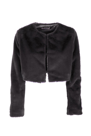 FRACOMINA CROP FUR PURPLE