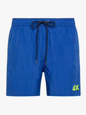 SUN68 SWIM PANT WITH LOGO FLUO