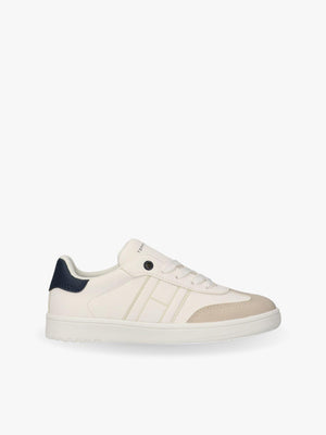 TOMMY HILFIGER SNEAKER BASSA ALLACCIATA BEIGE/BIANCO/BLU