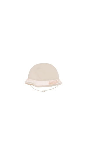 ELISABETTA FRANCHI La Mia Bambina CAPPELLO CON INSERTO IN ORGANZA E RICAMO LGOO ROSA BABY