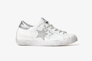 2STAR SNEAKERS PRIME STAR BIANCO/ARGENTO