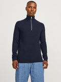 JACK AND JONES JJPANNEL KNIT HALF ZIP AW24