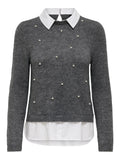 ONLY ONLDOLLY LS WOVEN MIX PEARL PULL CC KNT