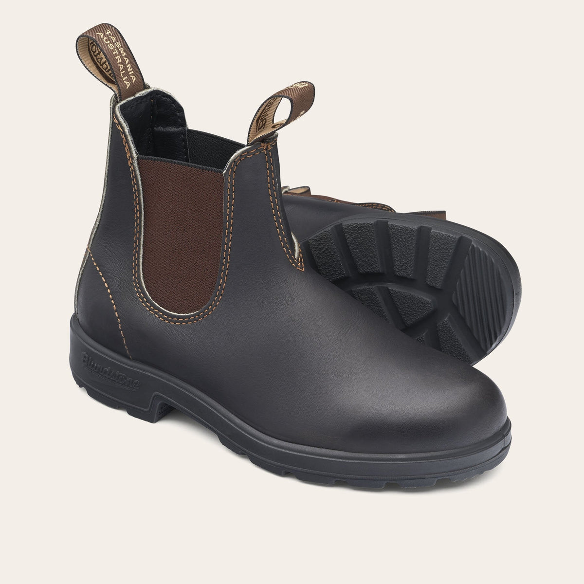500/STOUT BROWN LEATHER BLUNDSTONE
