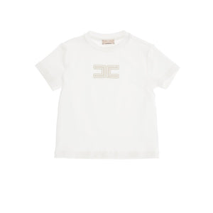 ELISABETTA FRANCHI La Mia Bambina T-SHIRT RICAMO CC OUTLINE SPESSORATO