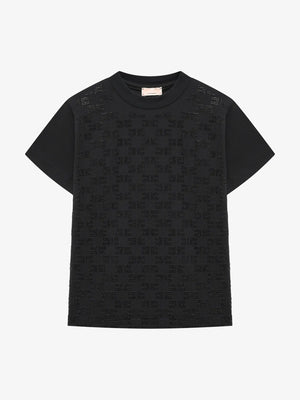 ELISABETTA FRANCHI La Mia Bambina T-SHIRT APPLICAZIONE ALL OVER CC STRASS