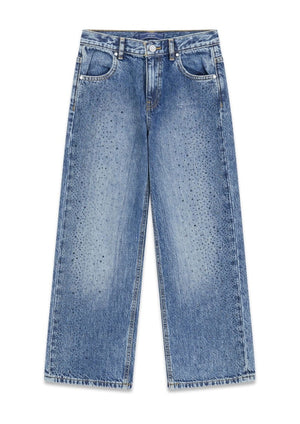 GUESS OVERSIZE RIGID DENIM W/RHINEST