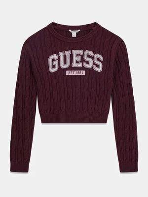 GUESS CROP LS SWEATER