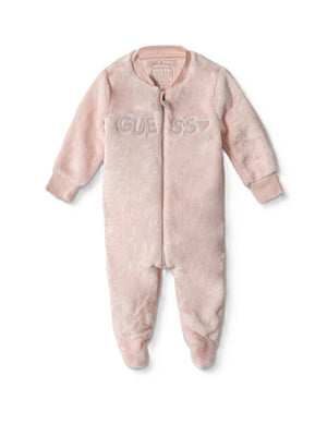 GUESS FAUX FUR OVERALL W/ZIP