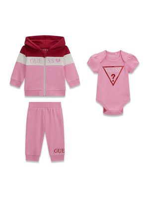 GUESS SET: HOODED ACTIVE TOP W/ZIP +