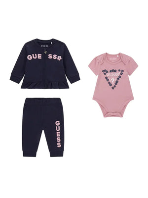 GUESS SET: LS ACTIVE TOP W/ZIP + SS
