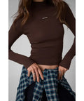GUESS GJ PATCH LS MOCK NECK RIB TOP