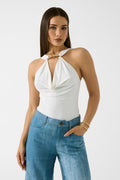 GUESS MARCIANO RAISSA HALTER NECK TOP