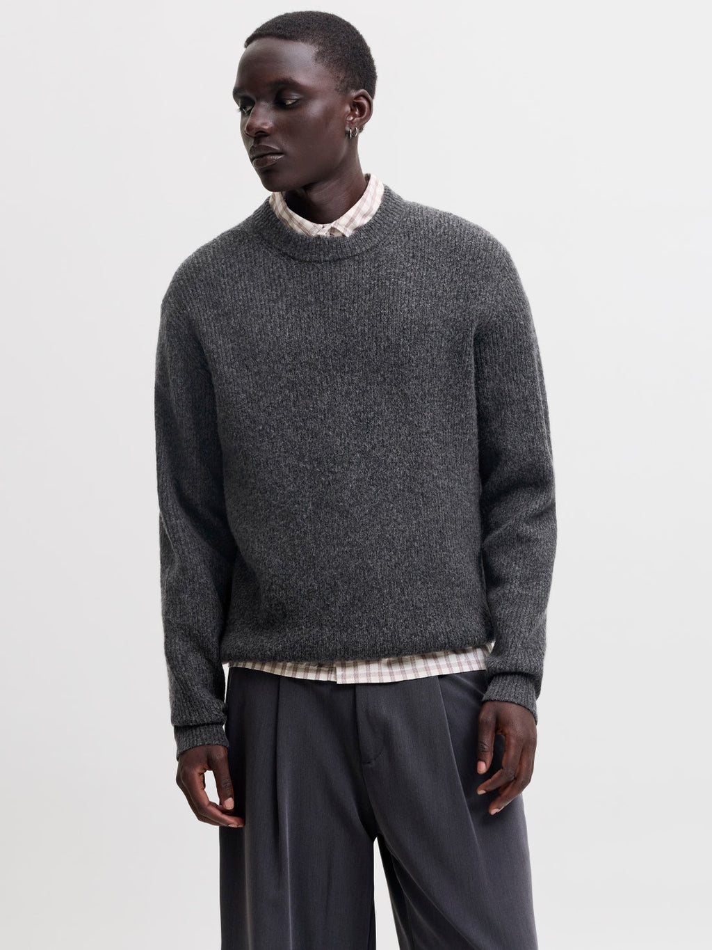 12300465/Black Melange JACK AND JONES