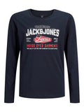 JACK JONES KIDS JJELOGO TEE LS O-NECK 2 COL AW26 SN JNR