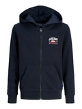 JACK JONES KIDS JJELOGO SWEAT ZIP HOOD 2 COL AW26 SN JNR