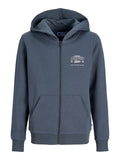 JACK JONES KIDS JJELOGO SWEAT ZIP HOOD 2 COL AW26 SN JNR