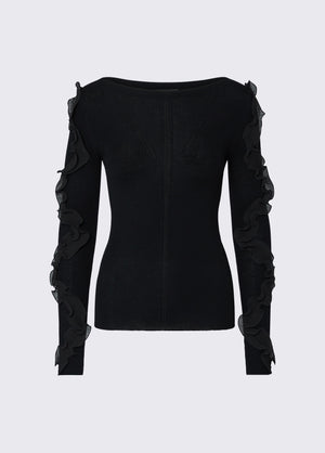 LIU JO MAGLIA CHIUSA M/L ROUCHES TESS