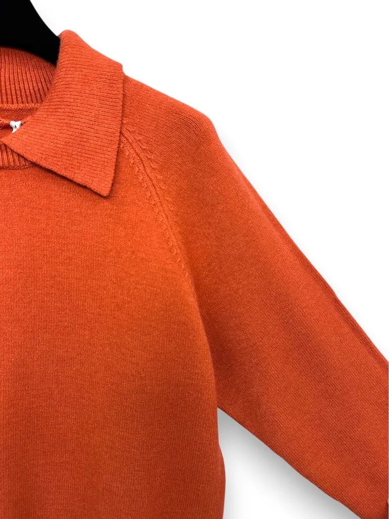 Maglia girocollo con colletto 