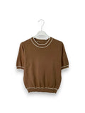LOVEme Maglia manica corta con profilo bicolore a contrasto