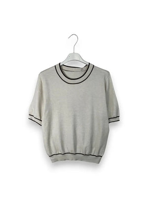 LOVEme Maglia manica corta con profilo bicolore a contrasto