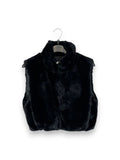 LOVEme Gilet in pelliccia con elastico al fondo