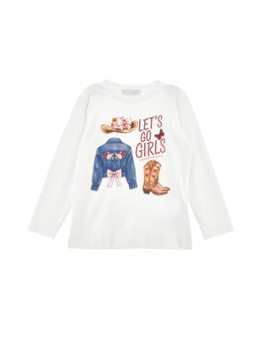 MONNALISA REG TEE COWGIRL KIT JERSE