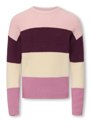 ONLY KIDS KOGSANDY L/S STRIPE PULLOVER KNT NOOS