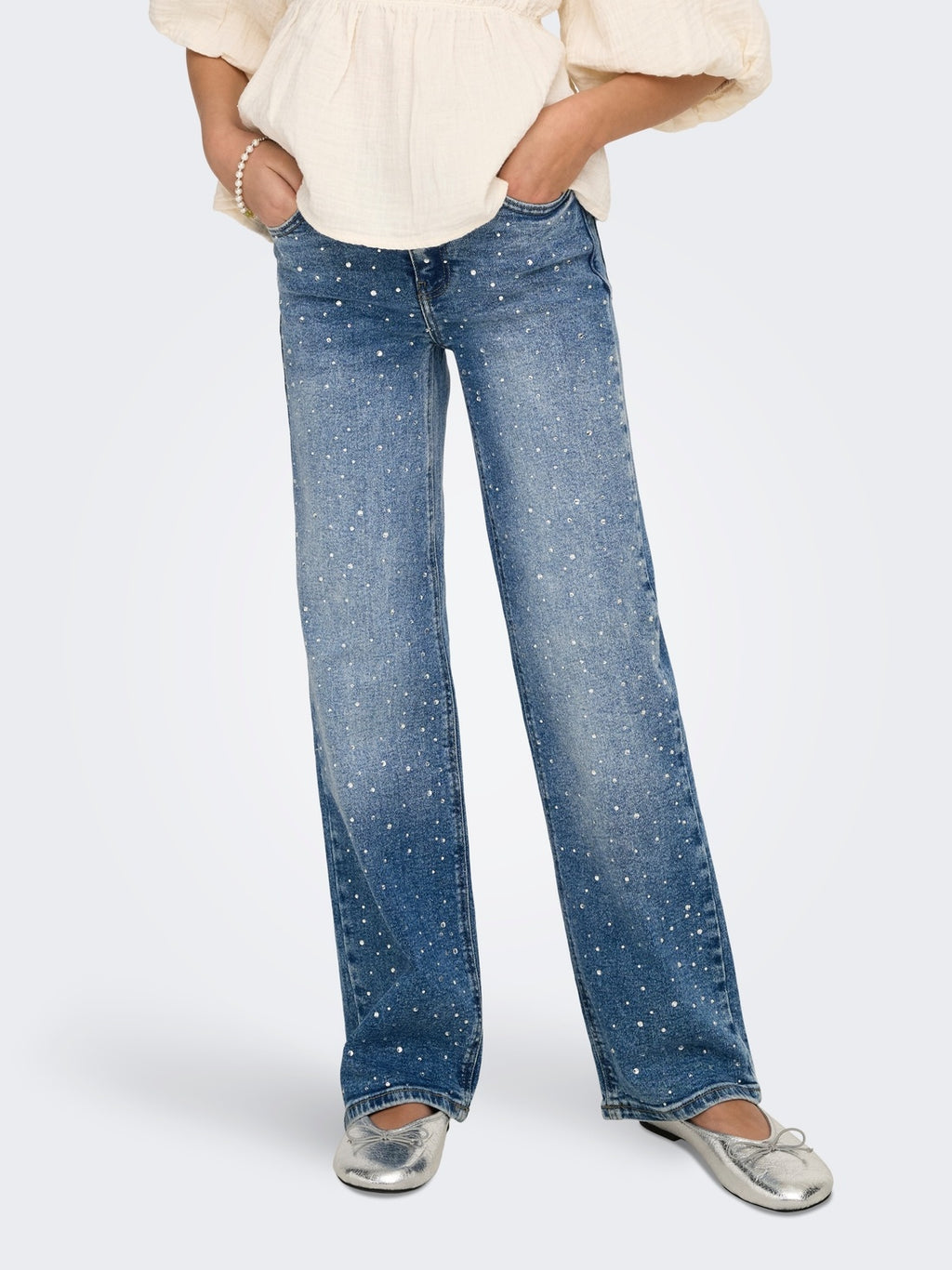 15356024/Medium Blue Denim RHINESTONES ONLY KIDS