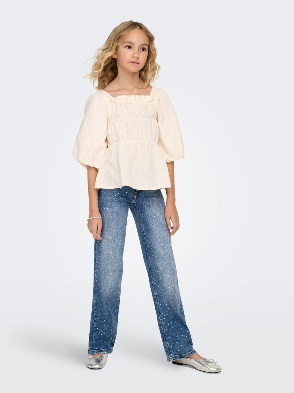 15356024/Medium Blue Denim RHINESTONES ONLY KIDS
