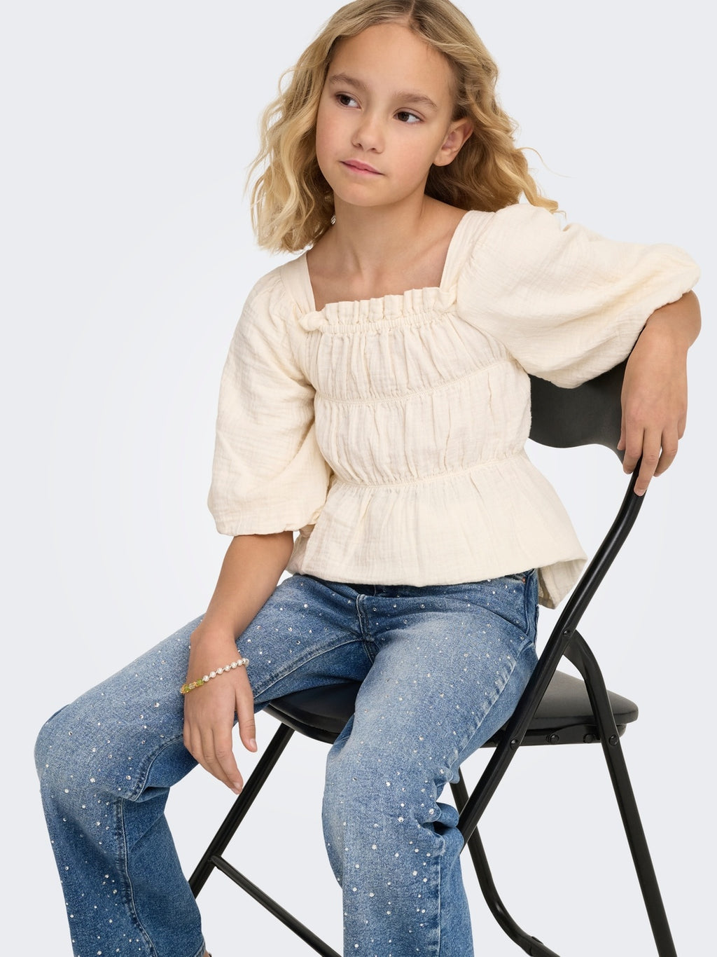 15356024/Medium Blue Denim RHINESTONES ONLY KIDS