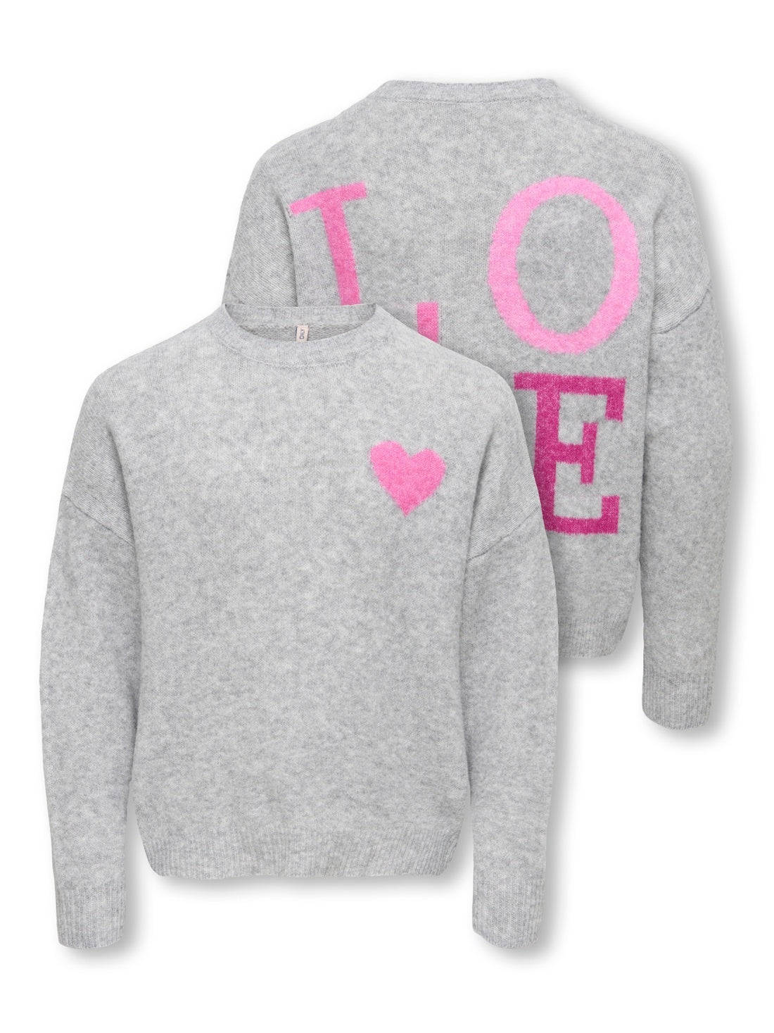 15377083/Light Grey Melange Love/Heart ONLY KIDS