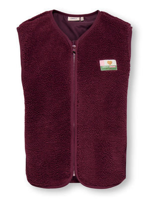 ONLY KIDS KOGBABY LIFE TEDDY ZIP VEST FR PNT