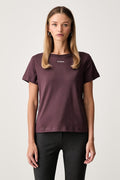 PINKO BASICO T-SHIRT JERSEY LOGO PIN