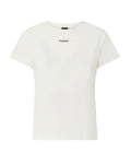 PINKO BASICO T-SHIRT JERSEY LOGO PIN